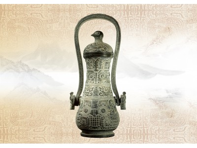 古代早期鏤雕鳳頭提梁碧玉壺
